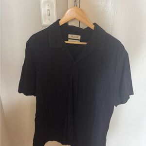 Madewell Men's Dark Blue Short Sleeve Shirt